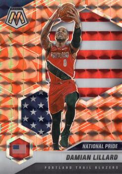 #246 Damian Lillard - Portland Trail Blazers - 2020-21 Panini Mosaic - Mosaic Reactive Orange Basketball
