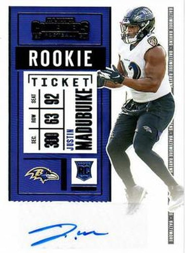 #246 Justin Madubuike - Baltimore Ravens - 2020 Panini Contenders Football