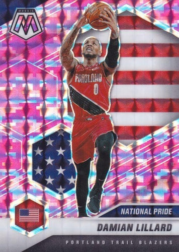 #246 Damian Lillard - Portland Trail Blazers - 2020-21 Panini Mosaic - Mosaic Camo Pink Basketball