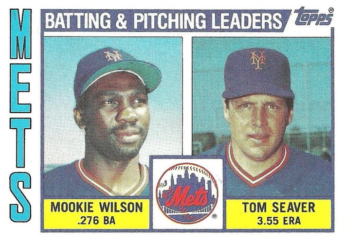 #246 Mets Leaders / Checklist Mookie Wilson / Tom Seaver - New York Mets - 1984 Topps Baseball