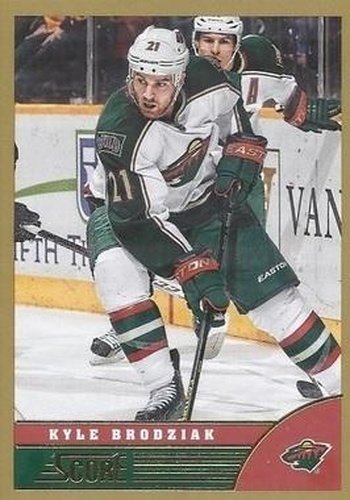 #246 Kyle Brodziak - Minnesota Wild - 2013-14 Score - Gold Hockey