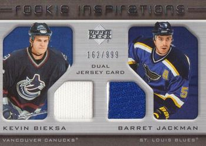 #246 Kevin Bieksa / Barret Jackman - Vancouver Canucks / St. Louis Blues - 2005-06 Upper Deck Rookie Update Hockey