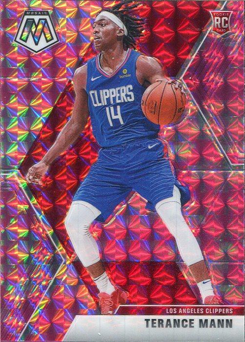 #246 Terance Mann - Los Angeles Clippers - 2019-20 Panini Mosaic - Camo Pink Basketball