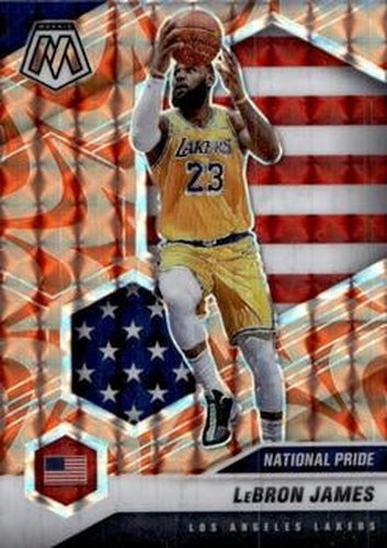 #247 LeBron James - Los Angeles Lakers - 2020-21 Panini Mosaic - Mosaic Reactive Orange Basketball