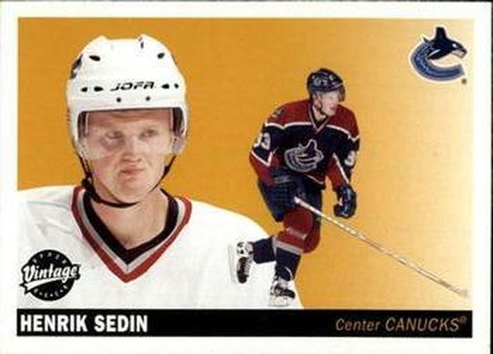 #247 Henrik Sedin - Vancouver Canucks - 2002-03 Upper Deck Vintage Hockey