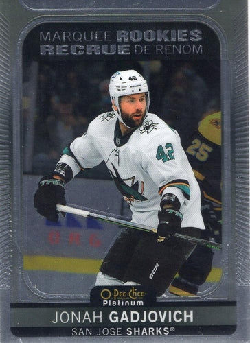 #247 Jonah Gadjovich - San Jose Sharks - 2021-22 O-Pee-Chee Platinum Hockey