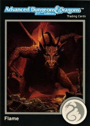 #248 Flame, Red Dragon - 1991 TSR Advanced Dungeons & Dragons - Silver