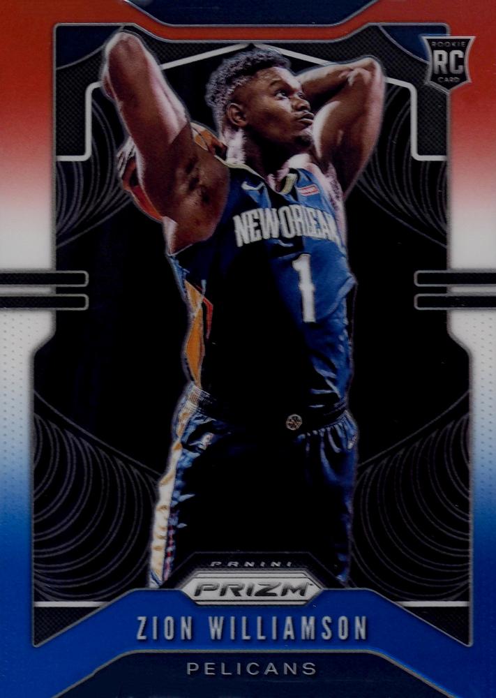 #248 Zion Williamson - New Orleans Pelicans - 2019-20 Panini Prizm - Prizms Red White and Blue Basketball