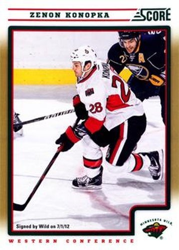 #248 Zenon Konopka - Minnesota Wild - 2012-13 Score - Gold Rush Hockey