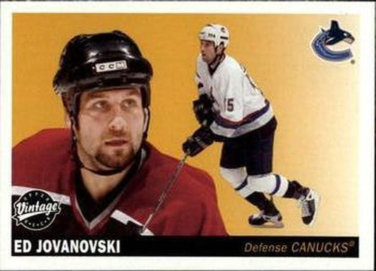 #248 Ed Jovanovski - Vancouver Canucks - 2002-03 Upper Deck Vintage Hockey