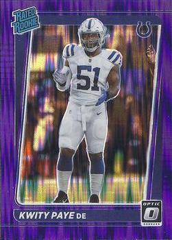 #248 Kwity Paye - Indianapolis Colts - 2021 Donruss Optic - Purple Shock Football