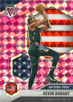 #248 Kevin Durant - Brooklyn Nets - 2020-21 Panini Mosaic - Mosaic Camo Pink Basketball