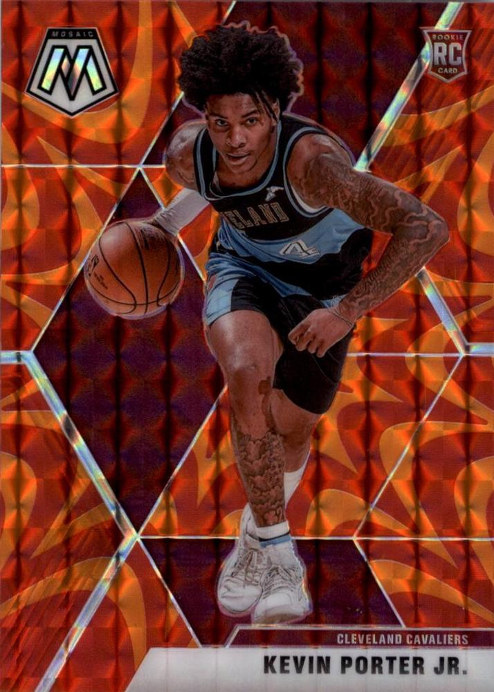 #248 Kevin Porter Jr. - Cleveland Cavaliers - 2019-20 Panini Mosaic - Reactive Orange Basketball