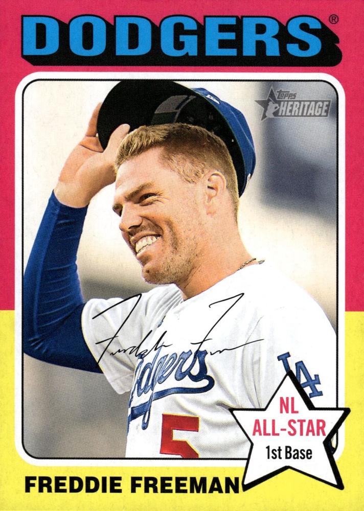 #248c Freddie Freeman - Los Angeles Dodgers - 2024 Topps Heritage Baseball
