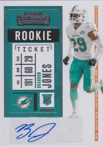#249 Brandon Jones - Miami Dolphins - 2020 Panini Contenders Football