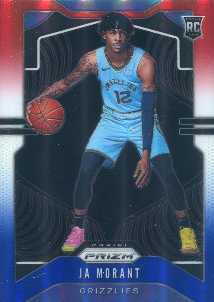 #249 Ja Morant - Memphis Grizzlies - 2019-20 Panini Prizm - Prizms Red White and Blue Basketball