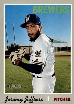 #249 Jeremy Jeffress - Milwaukee Brewers - 2019 Topps Heritage Baseball