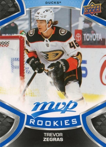 #249 Trevor Zegras - Anaheim Ducks - 2021-22 Upper Deck MVP - Blue Hockey