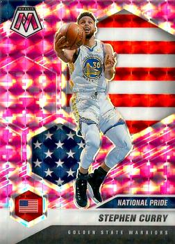 #249 Stephen Curry - Golden State Warriors - 2020-21 Panini Mosaic - Mosaic Camo Pink Basketball