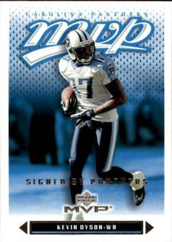 #249 Kevin Dyson - Carolina Panthers - 2003 Upper Deck MVP Football