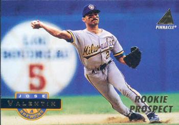 #249 Jose Valentin - Milwaukee Brewers - 1994 Pinnacle Baseball