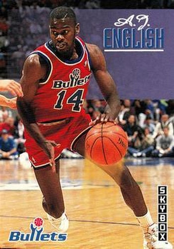 #249 A.J. English - Washington Bullets - 1992-93 SkyBox Basketball