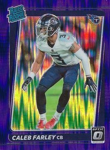 #249 Caleb Farley - Tennessee Titans - 2021 Donruss Optic - Purple Shock Football