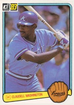#249 Claudell Washington - Atlanta Braves - 1983 Donruss Baseball