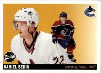 #249 Daniel Sedin - Vancouver Canucks - 2002-03 Upper Deck Vintage Hockey