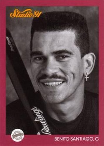 #249 Benito Santiago - San Diego Padres - 1991 Studio Baseball