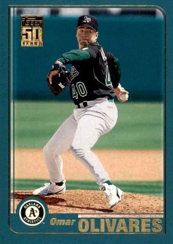 #249 Omar Olivares - Oakland Athletics - 2001 Topps Baseball