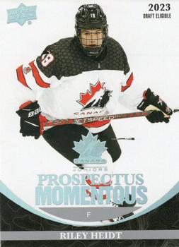#PM-24 Riley Heidt - Canada - 2023 Upper Deck Team Canada Juniors - Prospectus Momentous Hockey