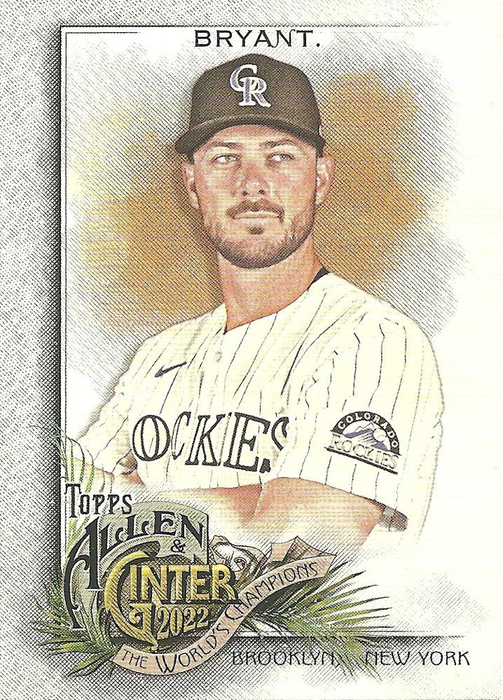 #24 Kris Bryant - Colorado Rockies - 2022 Topps Allen & Ginter Baseball