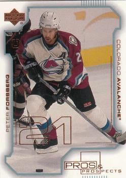 #24 Peter Forsberg - Colorado Avalanche - 2000-01 Upper Deck Pros & Prospects Hockey