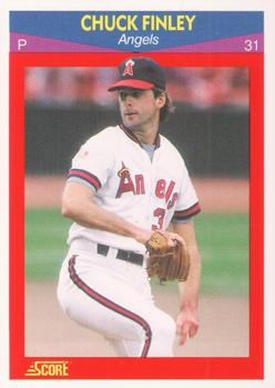 #24 Chuck Finley - California Angels - 1990 Score 100 Superstars Baseball