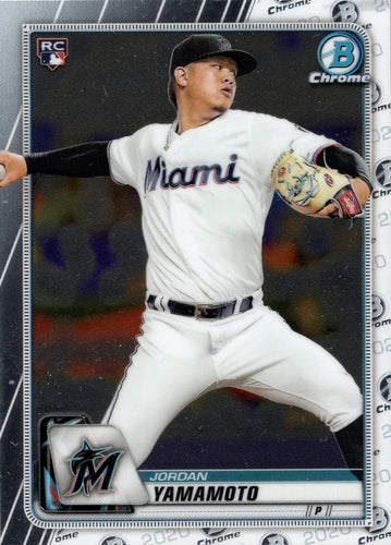 #24 Jordan Yamamoto - Miami Marlins - 2020 Bowman Chrome Baseball