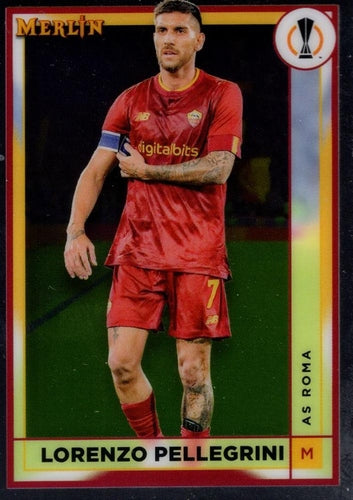 #24 Lorenzo Pellegrini - Roma - 2022-23 Merlin Chrome UEFA Club Competitions Soccer