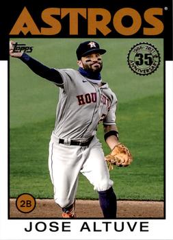 #86B-24 Jose Altuve - Houston Astros - 2021 Topps - 1986 Topps Baseball 35th Anniversary Series One Baseball