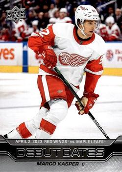 #DD-24 Marco Kasper - Detroit Red Wings - 2023-24 Upper Deck - Debut Dates Hockey