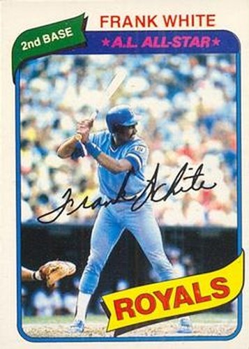 #24 Frank White - Kansas City Royals - 1980 O-Pee-Chee Baseball