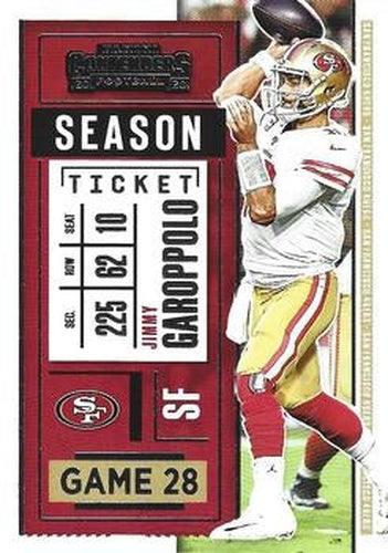 #24 Jimmy Garoppolo - San Francisco 49ers - 2020 Panini Contenders Football