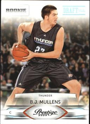 #174 B.J. Mullens - Oklahoma City Thunder - 2009-10 Panini Prestige - Draft Picks Light Blue Basketball
