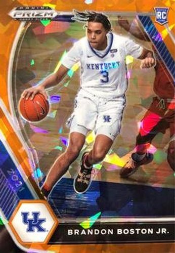 #24 Brandon Boston Jr. - Kentucky Wildcats - 2021 Panini Prizm Draft Picks - Orange Ice Basketball