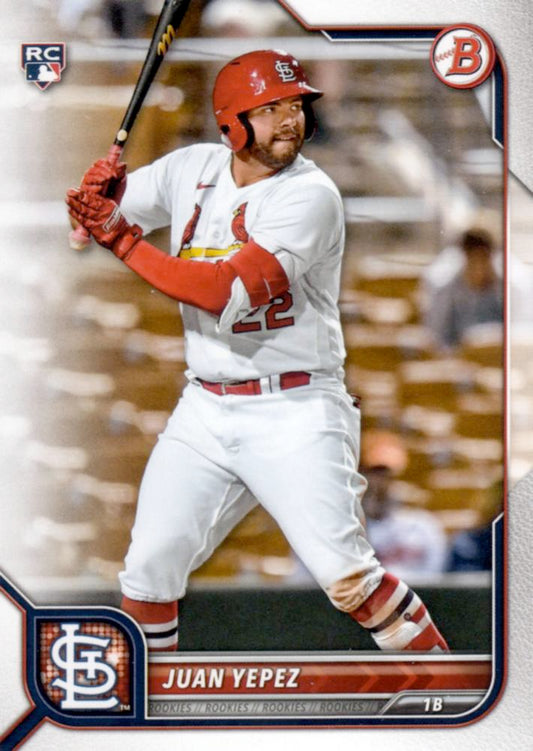 #24 Juan Yepez - St. Louis Cardinals - 2022 Bowman Baseball