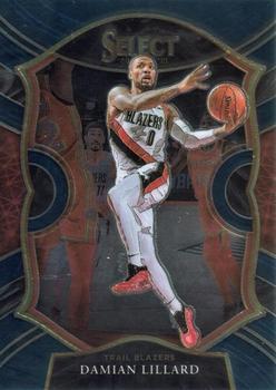 #24 Damian Lillard - Portland Trail Blazers - 2020-21 Panini Select - Blue Basketball