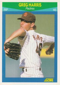 #24 Greg Harris - San Diego Padres - 1990 Score Rising Stars Baseball
