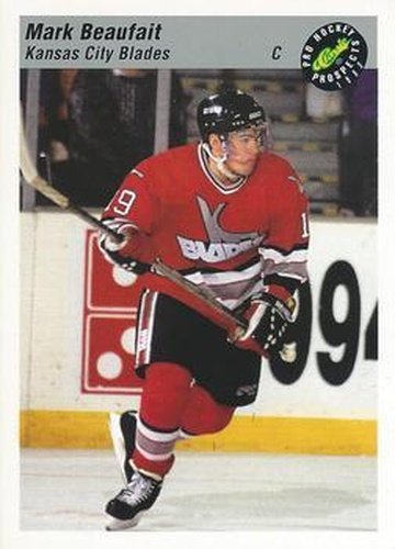 #24 Mark Beaufait - Kansas City Blades - 1993 Classic Pro Prospects Hockey