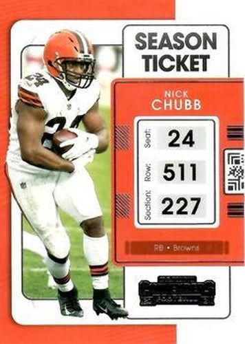 #24 Nick Chubb - Cleveland Browns - 2021 Panini Contenders Football