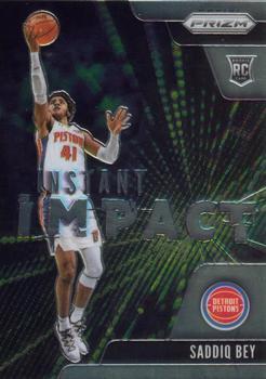 #24 Saddiq Bey - Detroit Pistons - 2020-21 Panini Prizm - Instant Impact Basketball