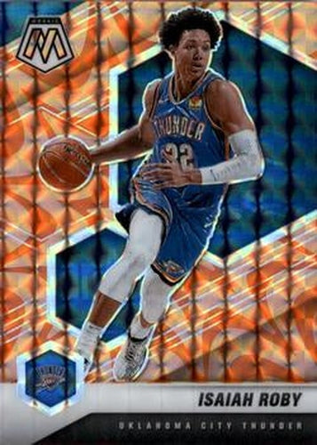 #24 Isaiah Roby - Oklahoma City Thunder - 2020-21 Panini Mosaic - Mosaic Reactive Orange Basketball